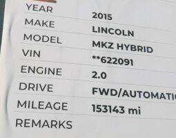 
										 لينكولن – Lincoln MKZ ممتلئ									
