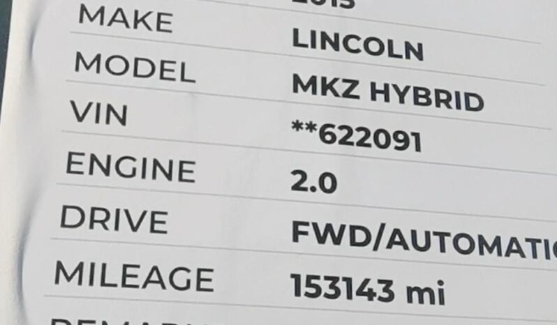 
								 لينكولن – Lincoln MKZ ممتلئ									