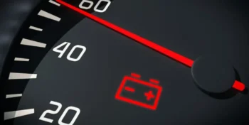 ضوء البطارية في السيارة